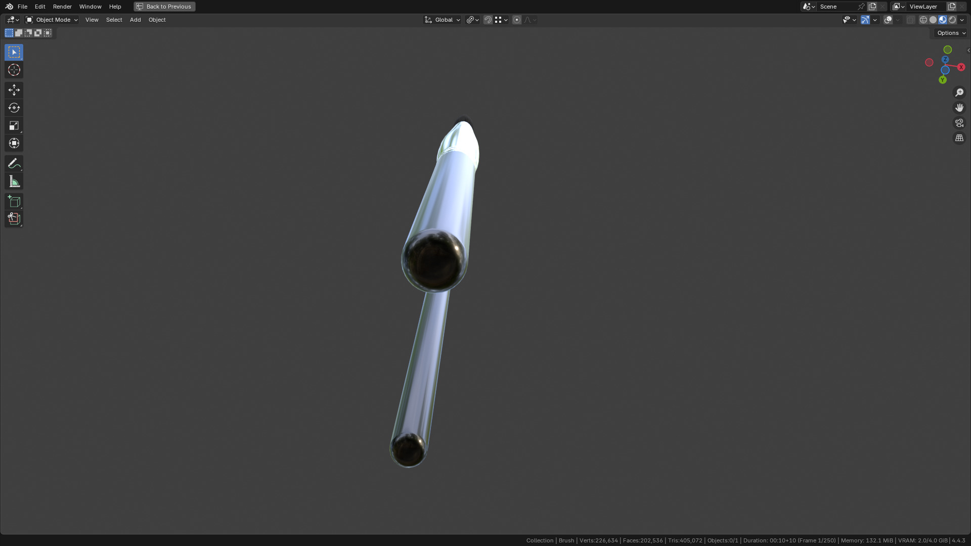 Make Up Brush PBR 25 3D model_20