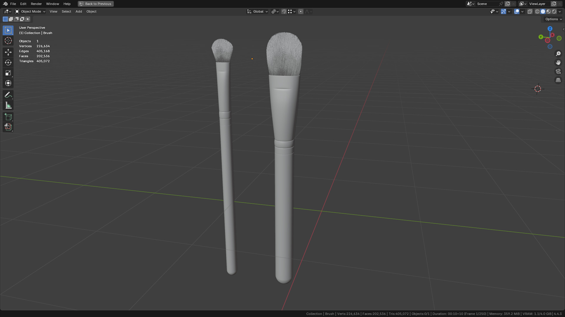 Make Up Brush PBR 25 3D model_38
