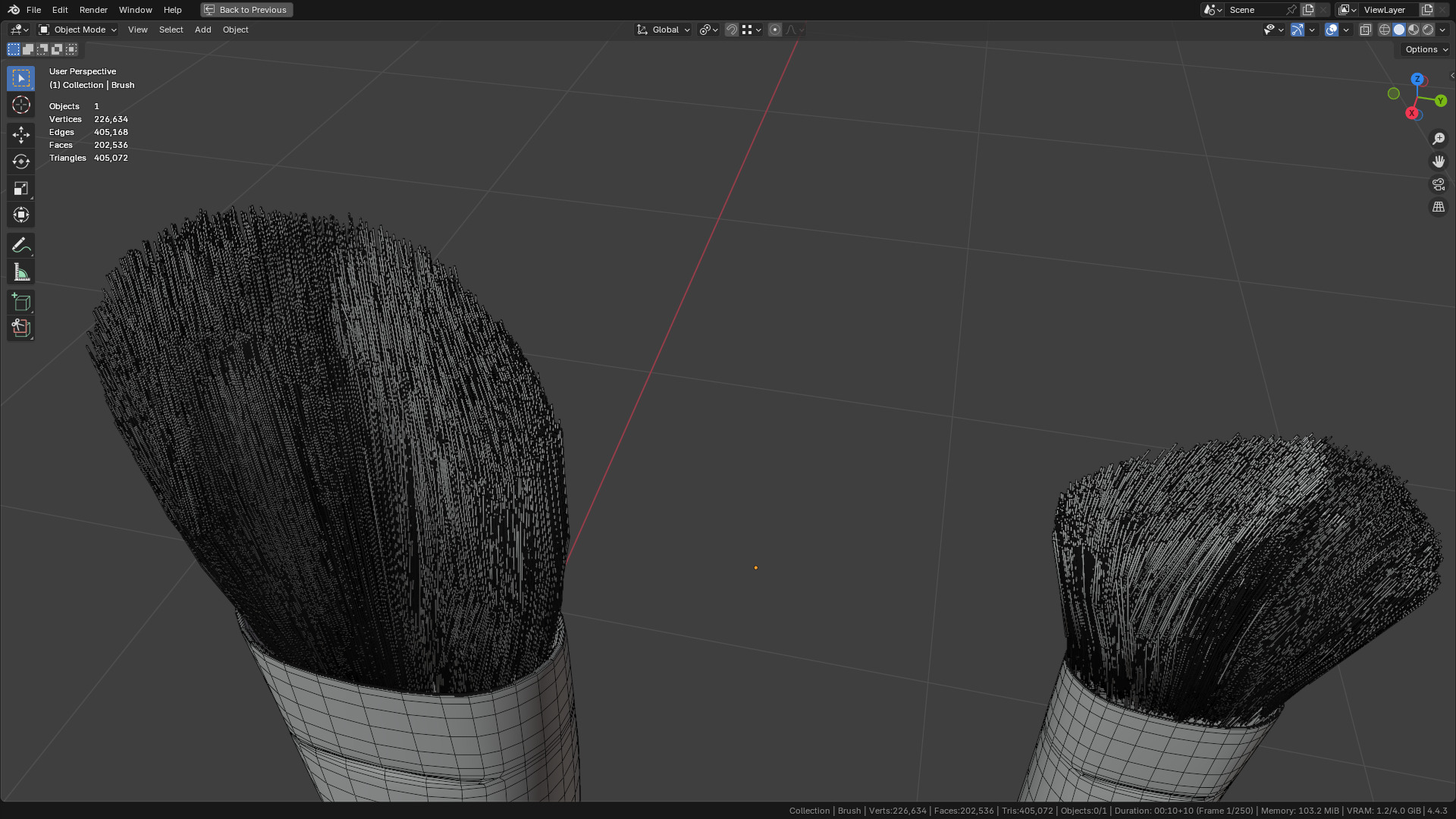 Make Up Brush PBR 25 3D model_5