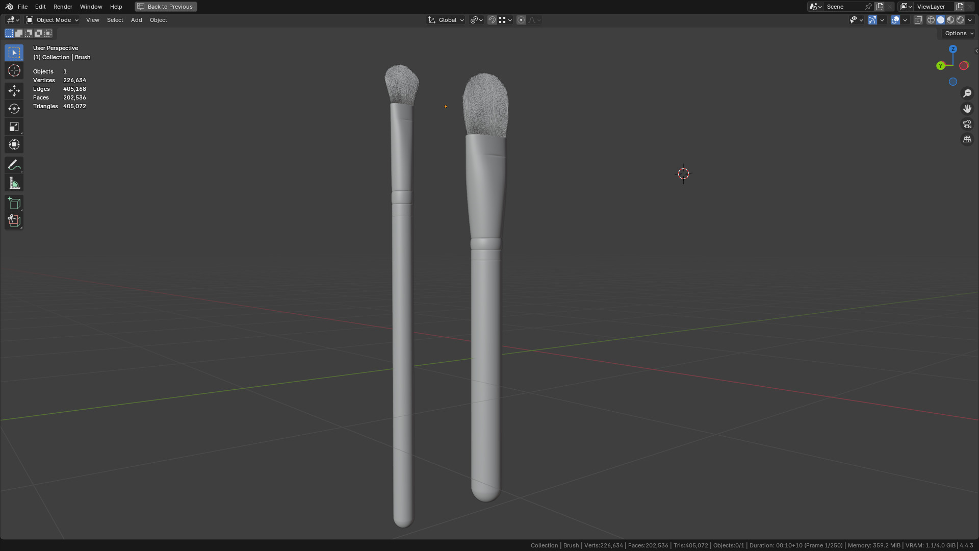 Make Up Brush PBR 25 3D model_31