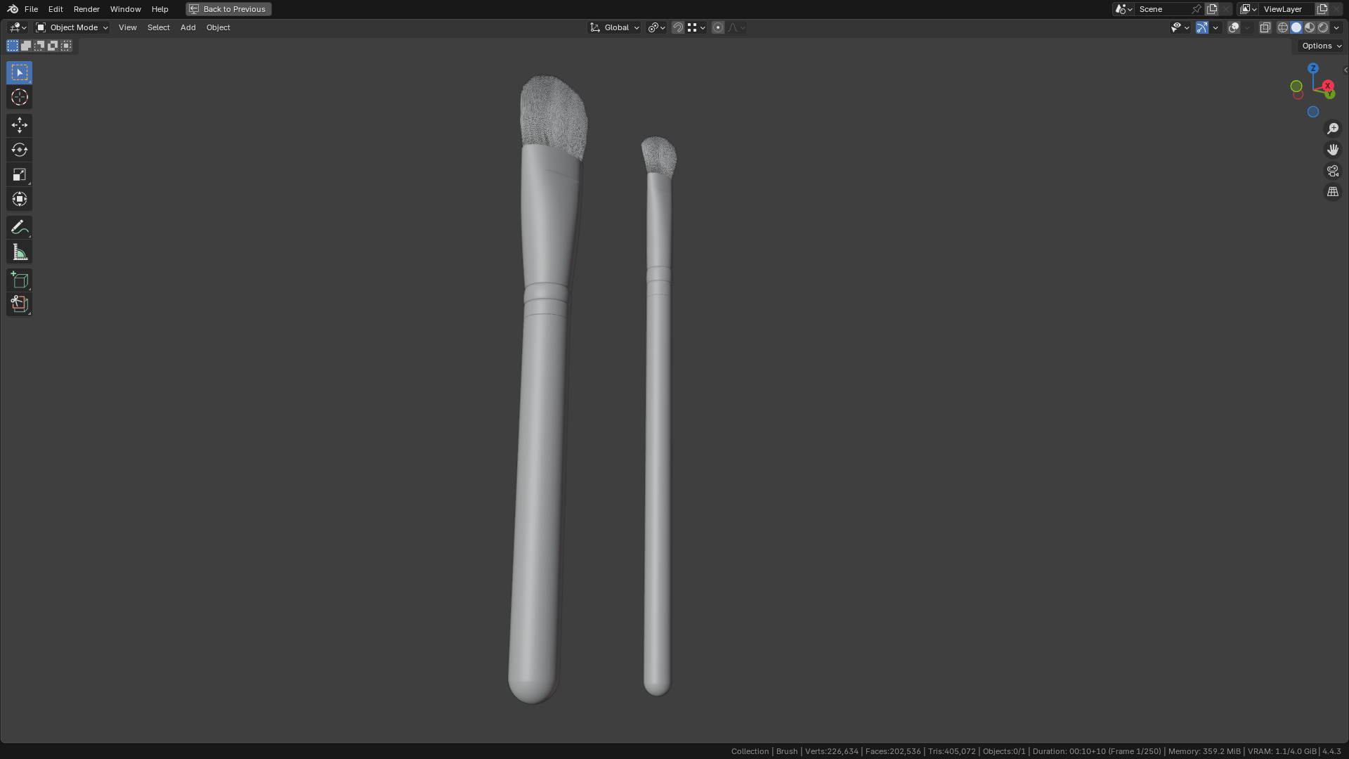 Make Up Brush PBR 25 3D model_27
