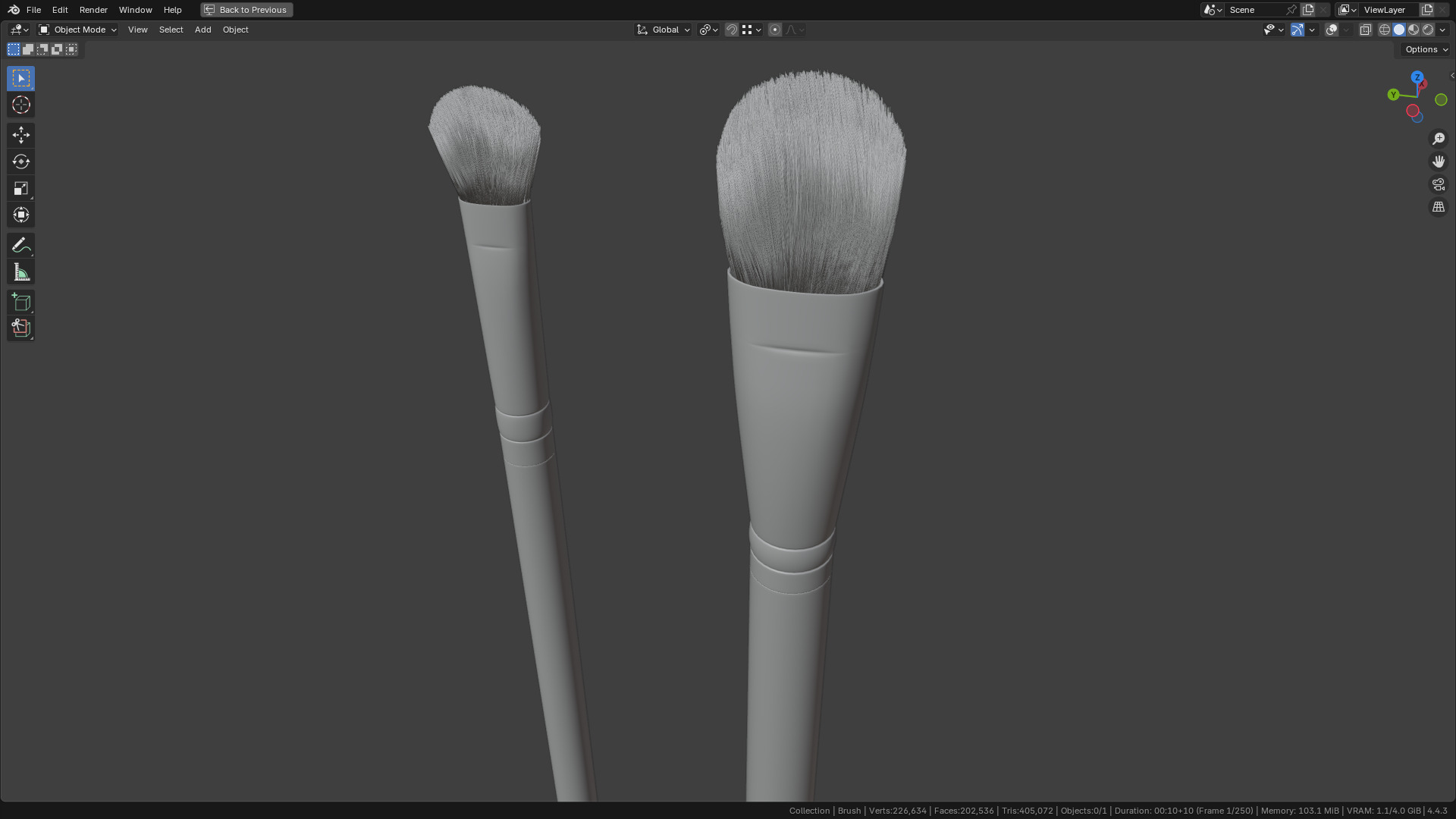Make Up Brush PBR 25 3D model_25