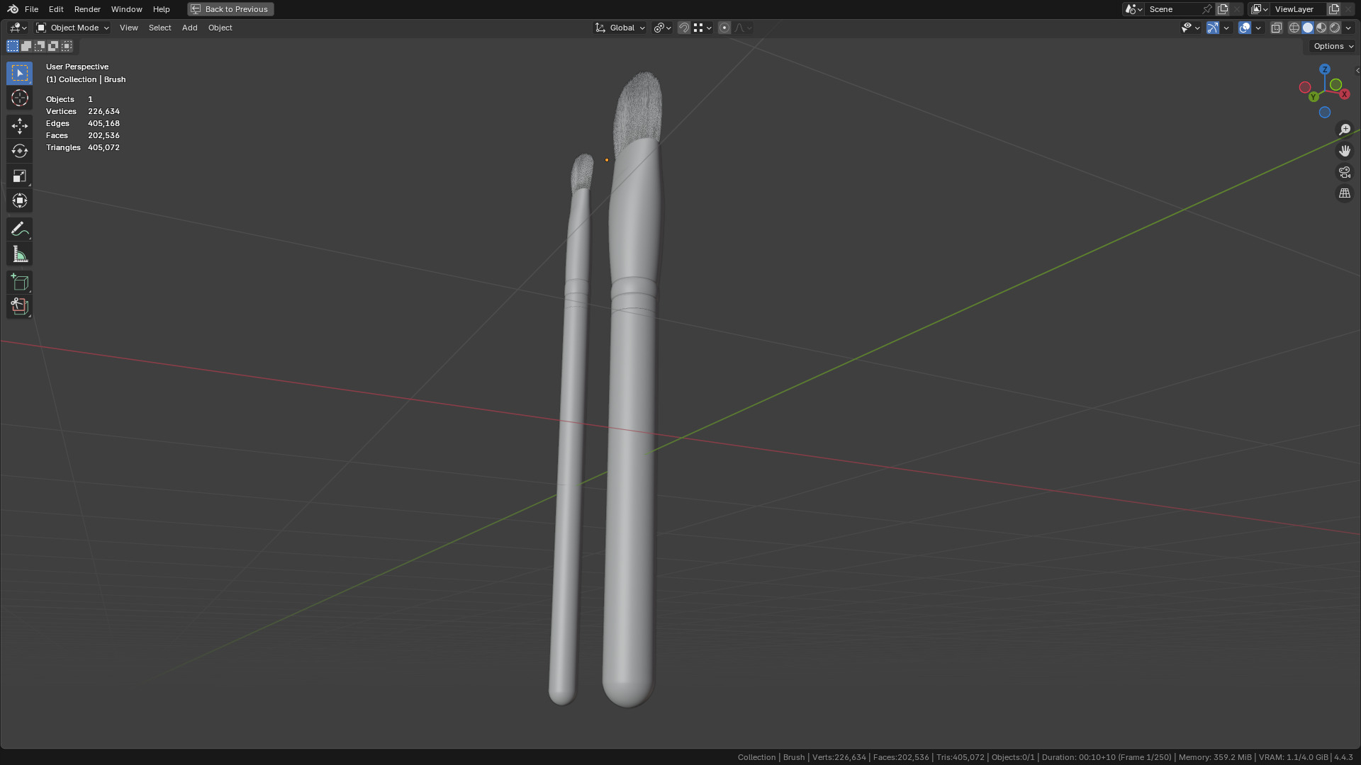 Make Up Brush PBR 25 3D model_28