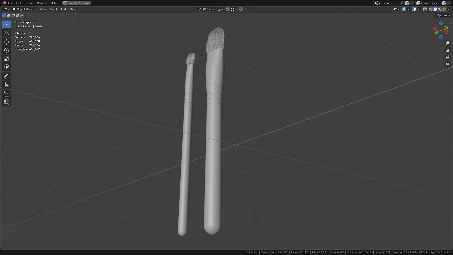 Make Up Brush PBR 25 3D model_32