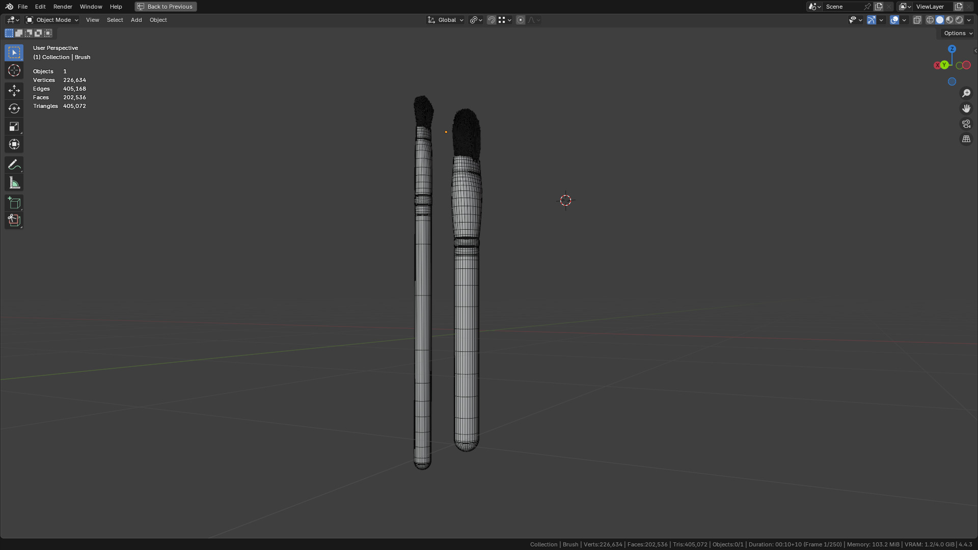 Make Up Brush PBR 25 3D model_49