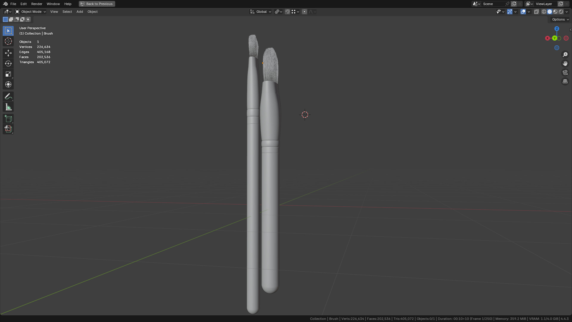 Make Up Brush PBR 25 3D model_41