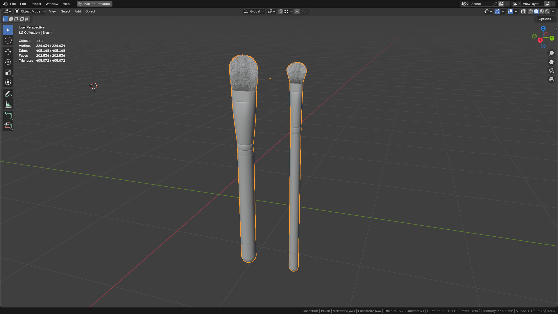 Make Up Brush PBR 25 3D model_50