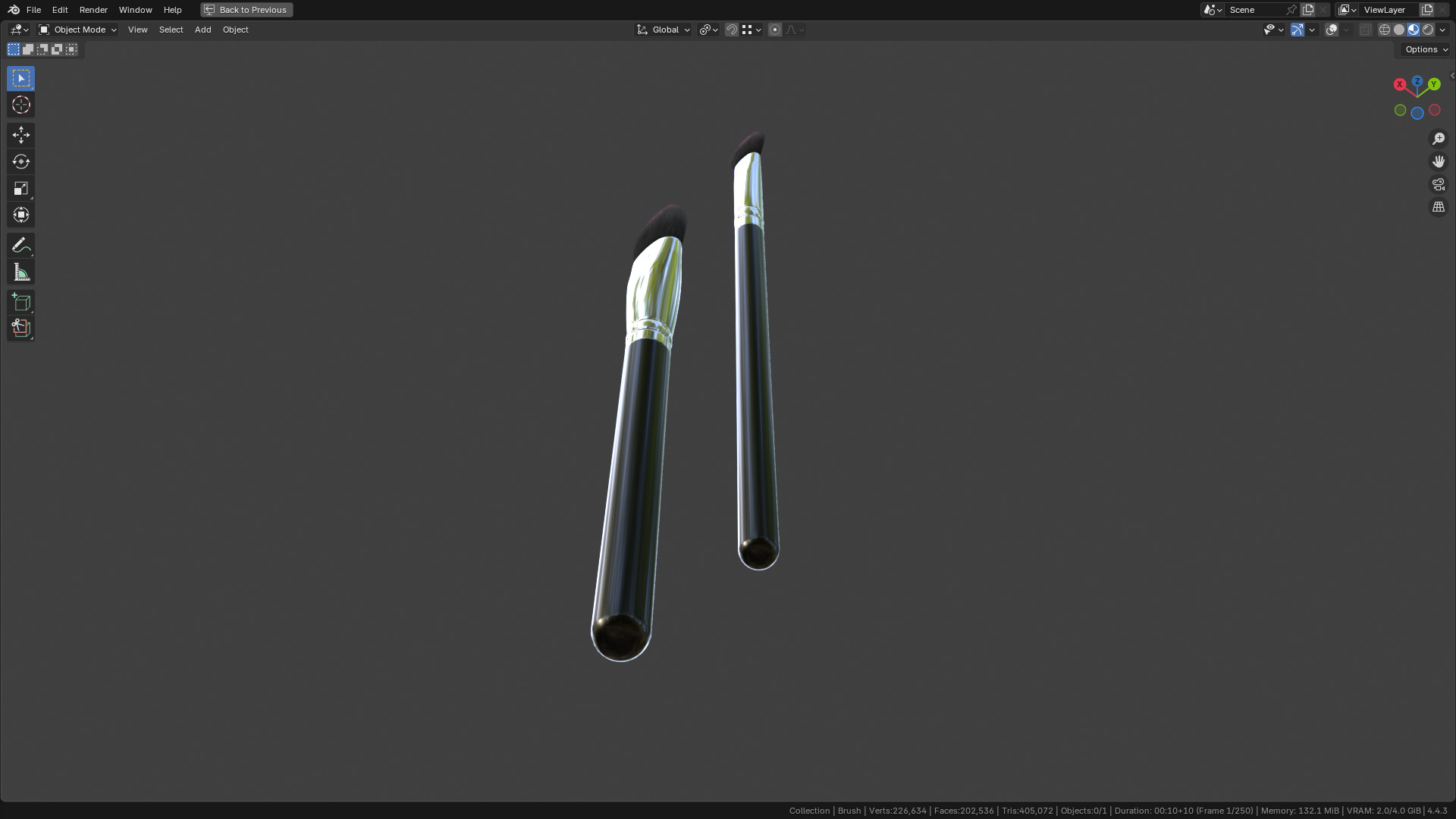 Make Up Brush PBR 25 3D model_14