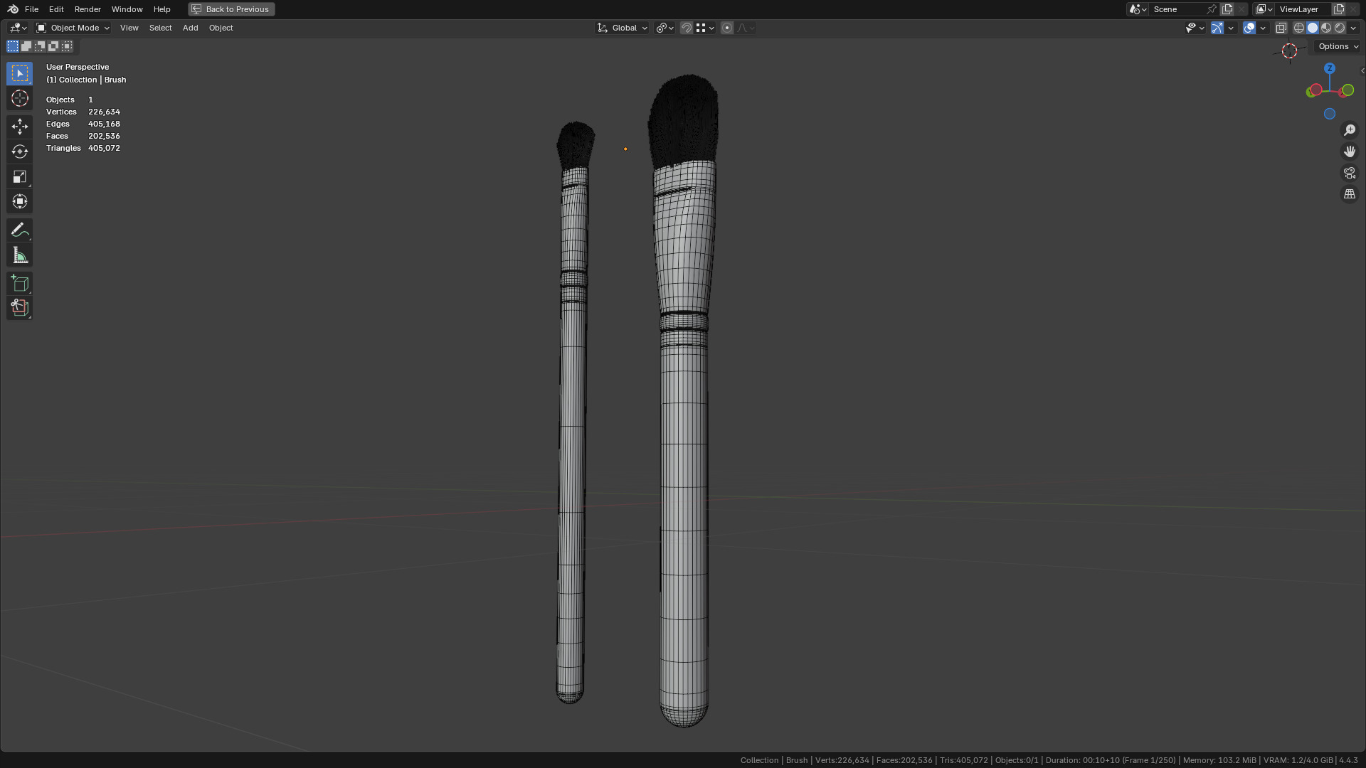 Make Up Brush PBR 25 3D model_47