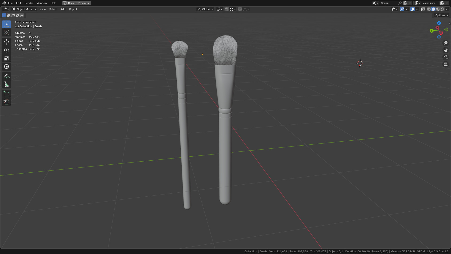 Make Up Brush PBR 25 3D model_45