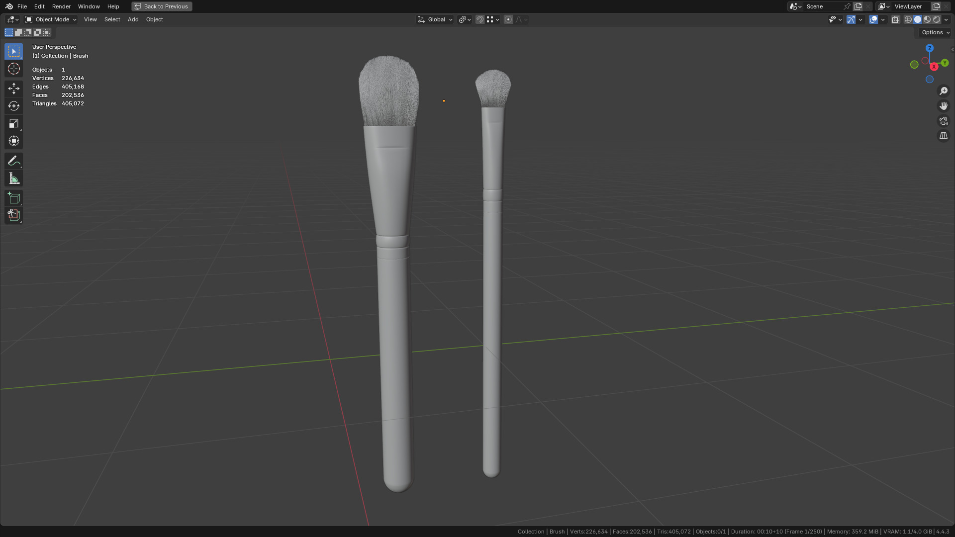 Make Up Brush PBR 25 3D model_42