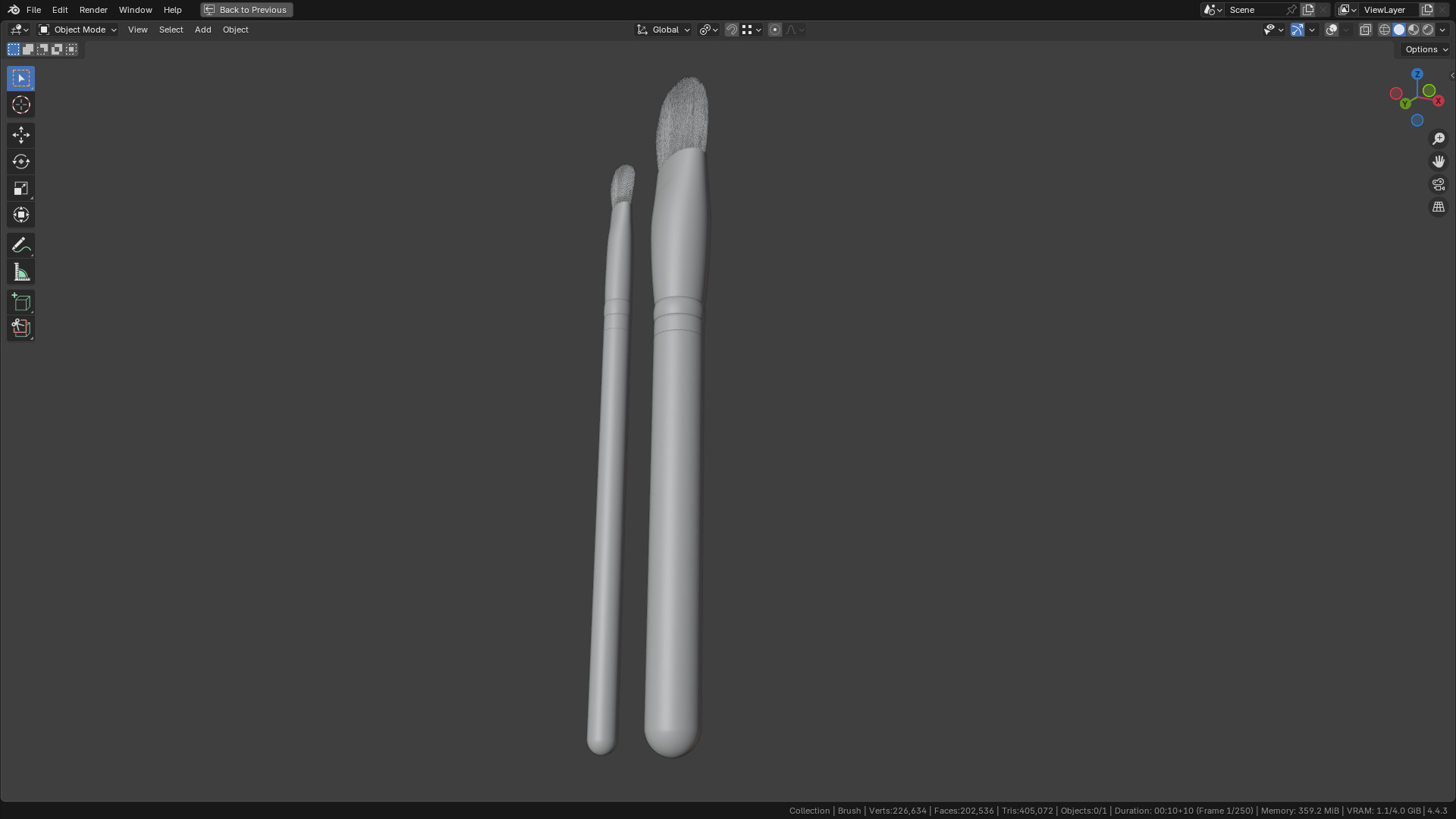 Make Up Brush PBR 25 3D model_29