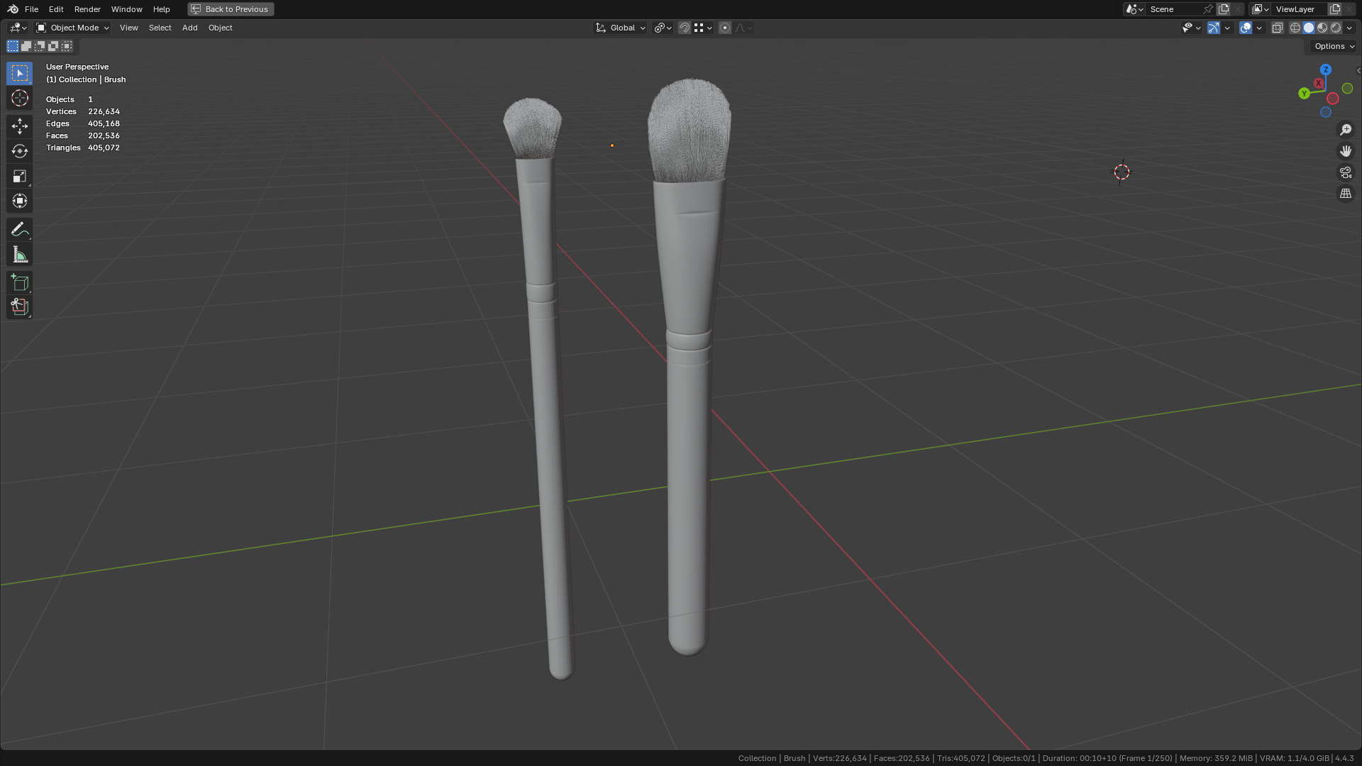 Make Up Brush PBR 25 3D model_46