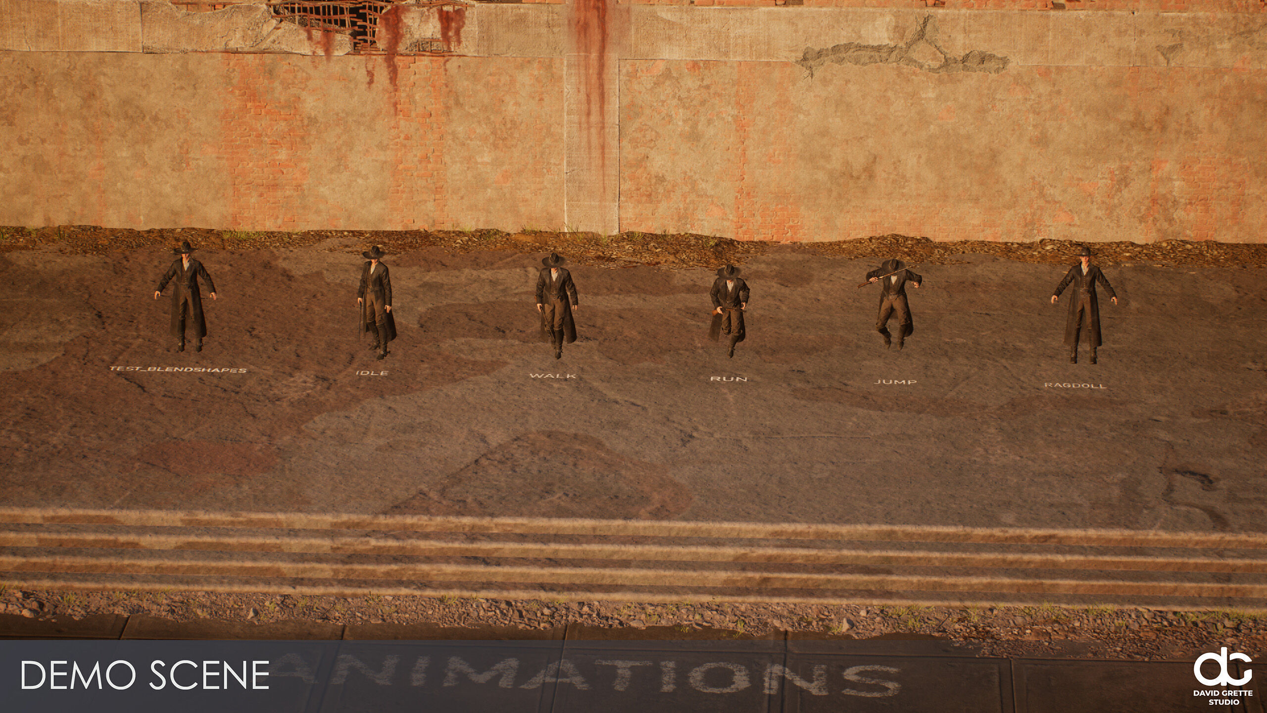 Western Character Bella - Survival Shooter Cowboy Cowgirl Woman Low-poly 3D model_18