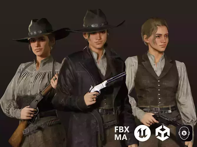 Western Character Bella - Survival Shooter Cowboy Cowgirl Woman