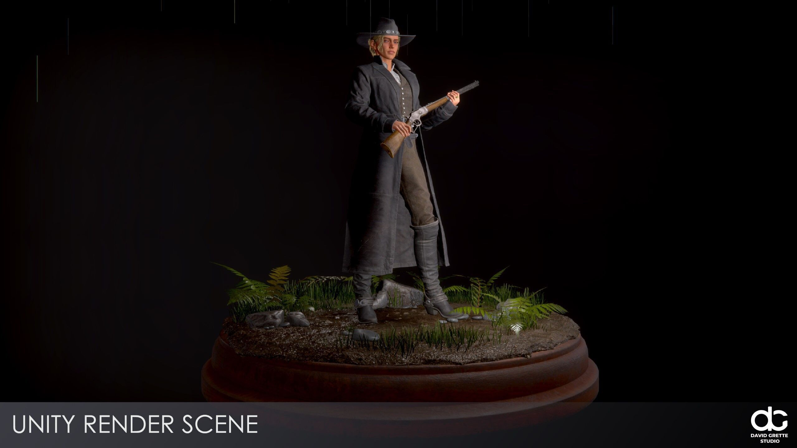 Western Character Bella - Survival Shooter Cowboy Cowgirl Woman Low-poly 3D model_26