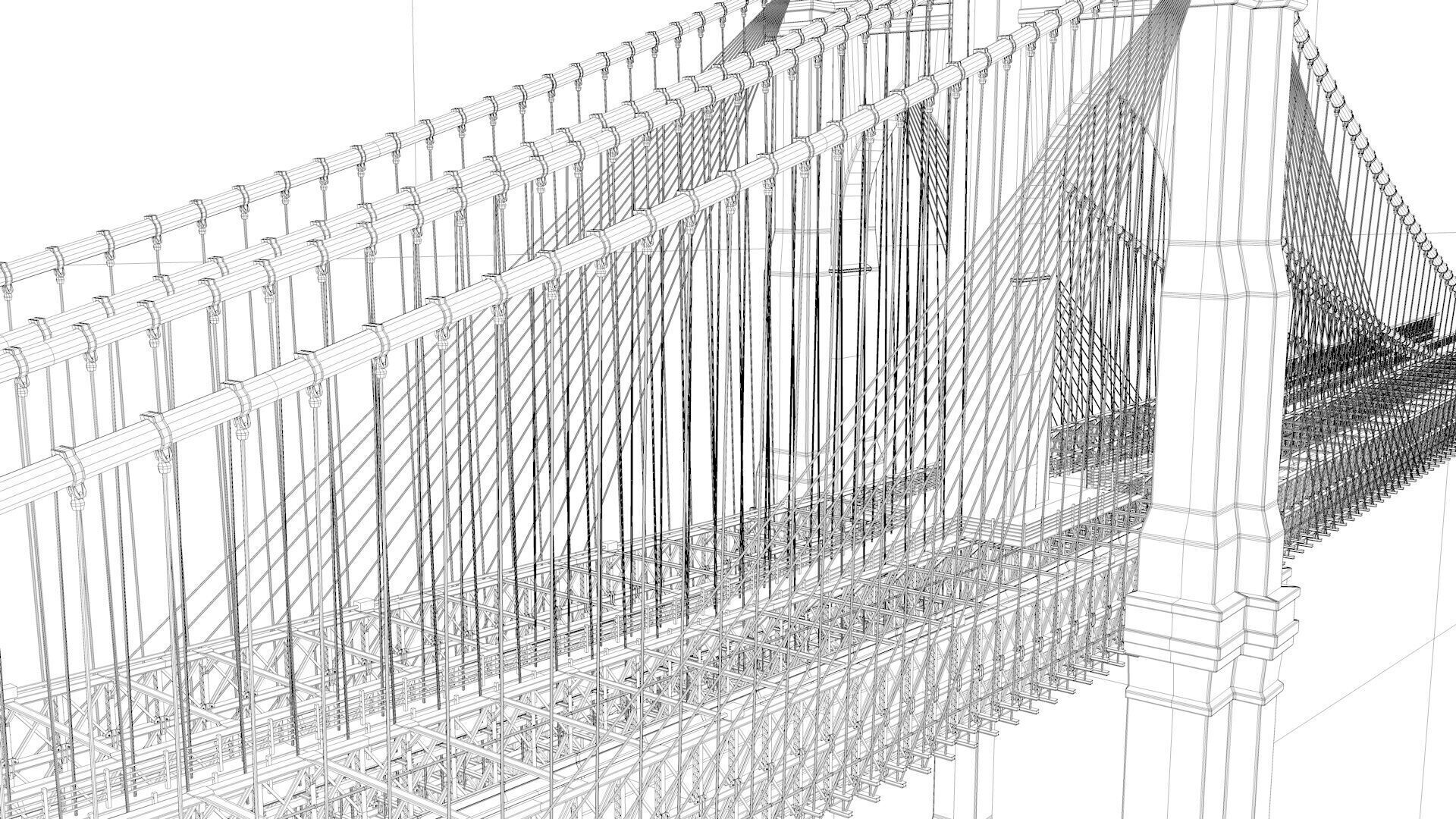 Brooklyn Bridge 3D model_6