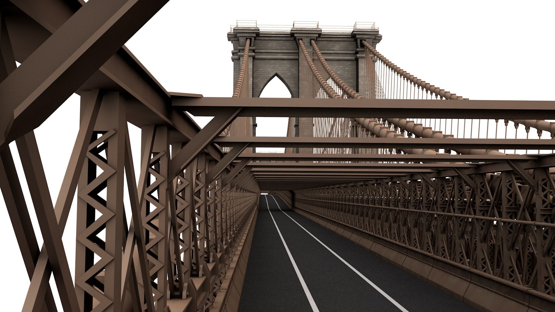 Brooklyn Bridge 3D model_3