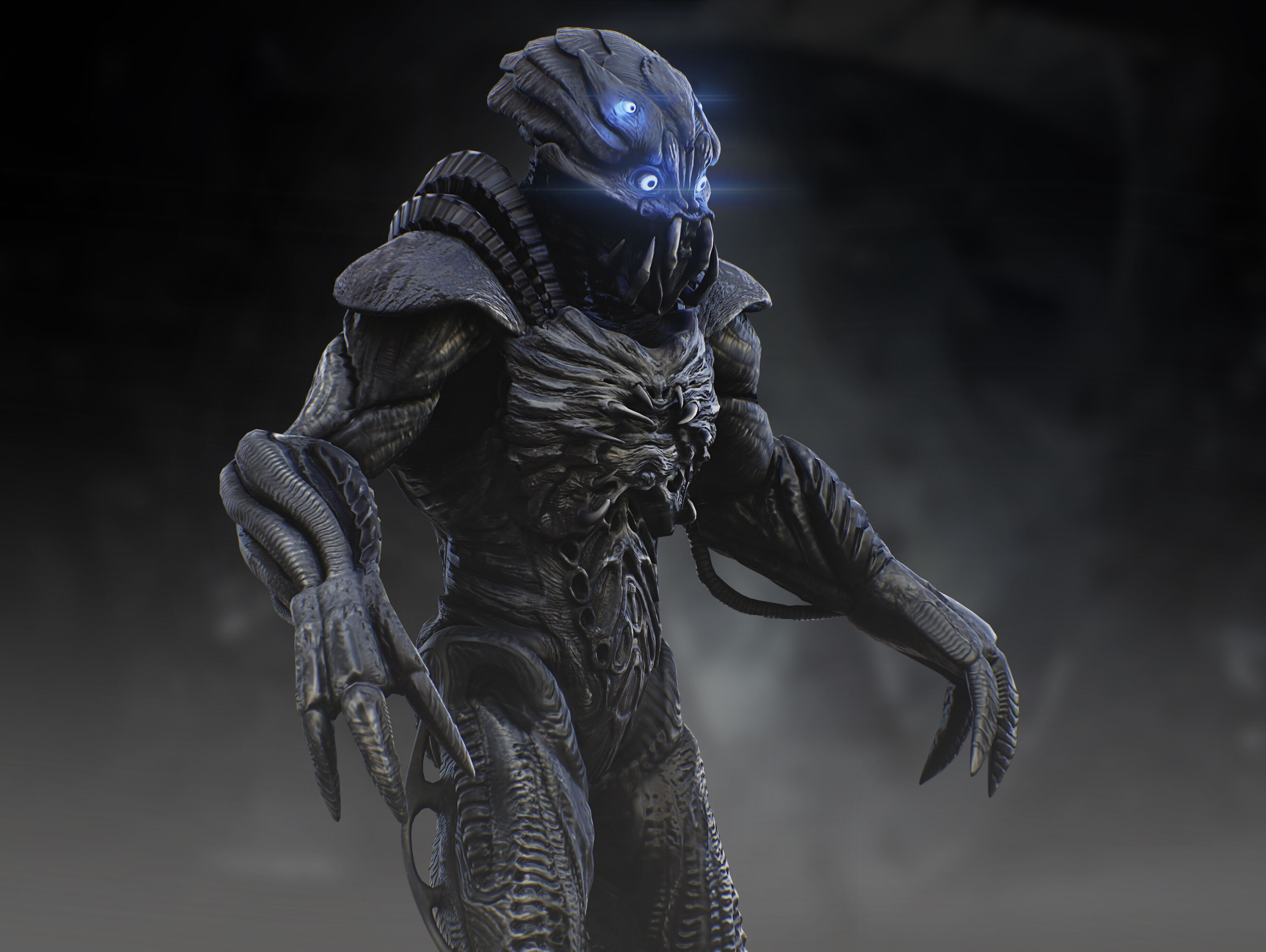 Alien Skyline Low-poly 3D model_8