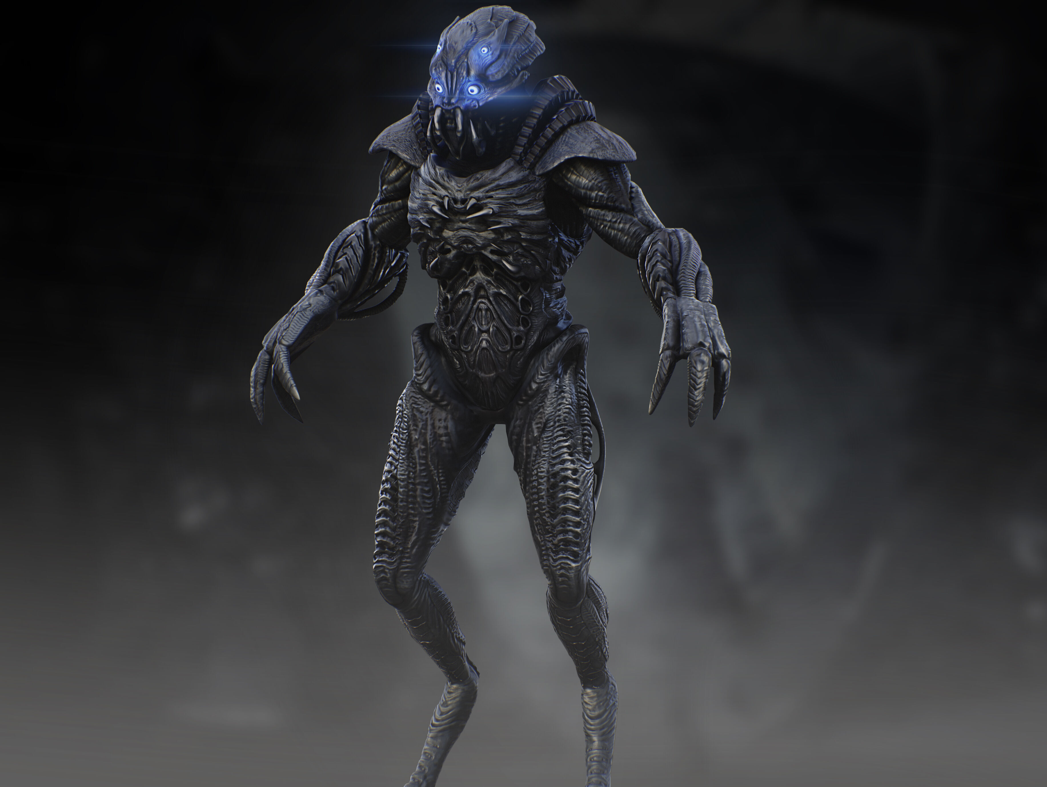 Alien Skyline Low-poly 3D model_5