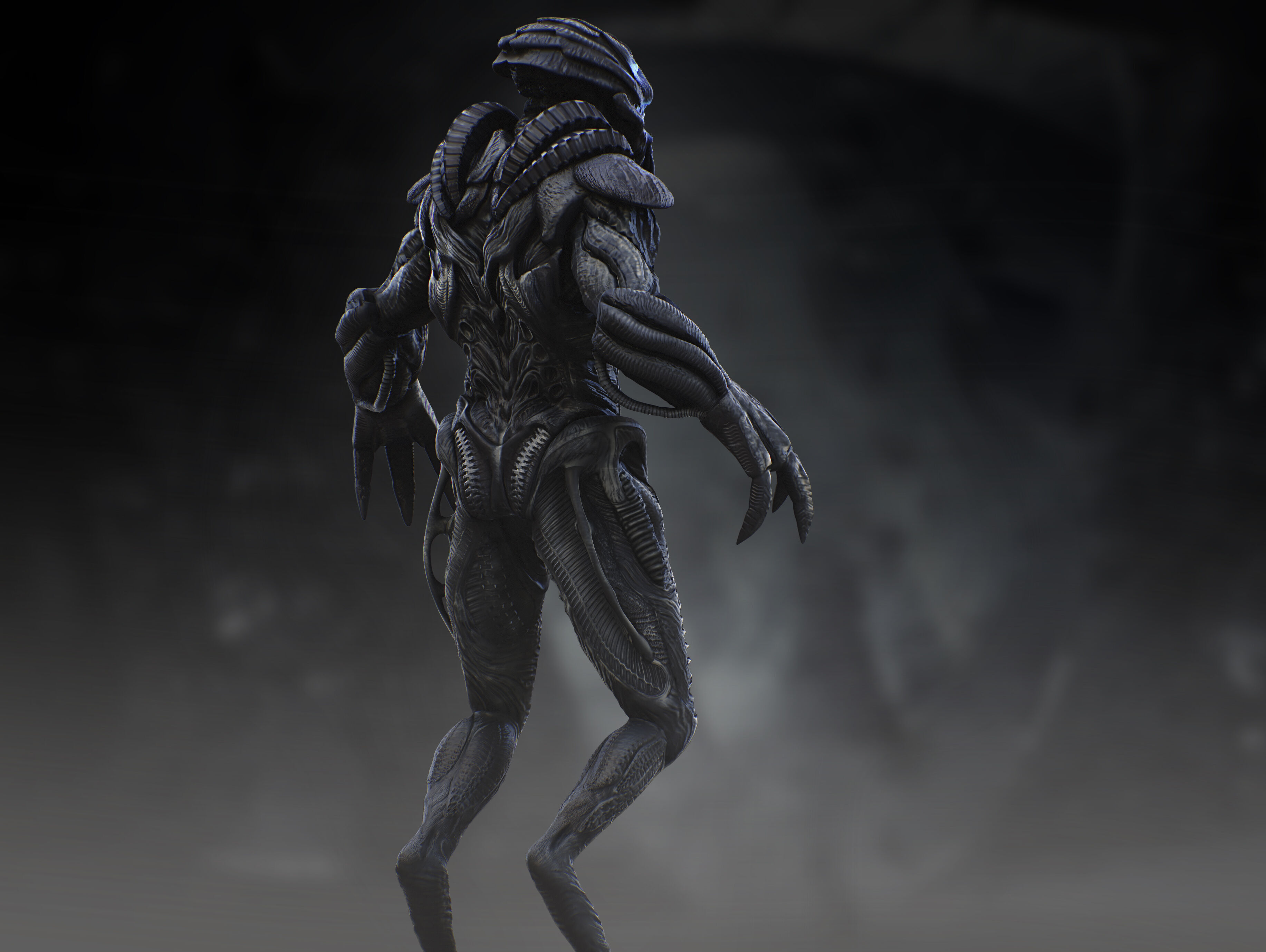 Alien Skyline Low-poly 3D model_9