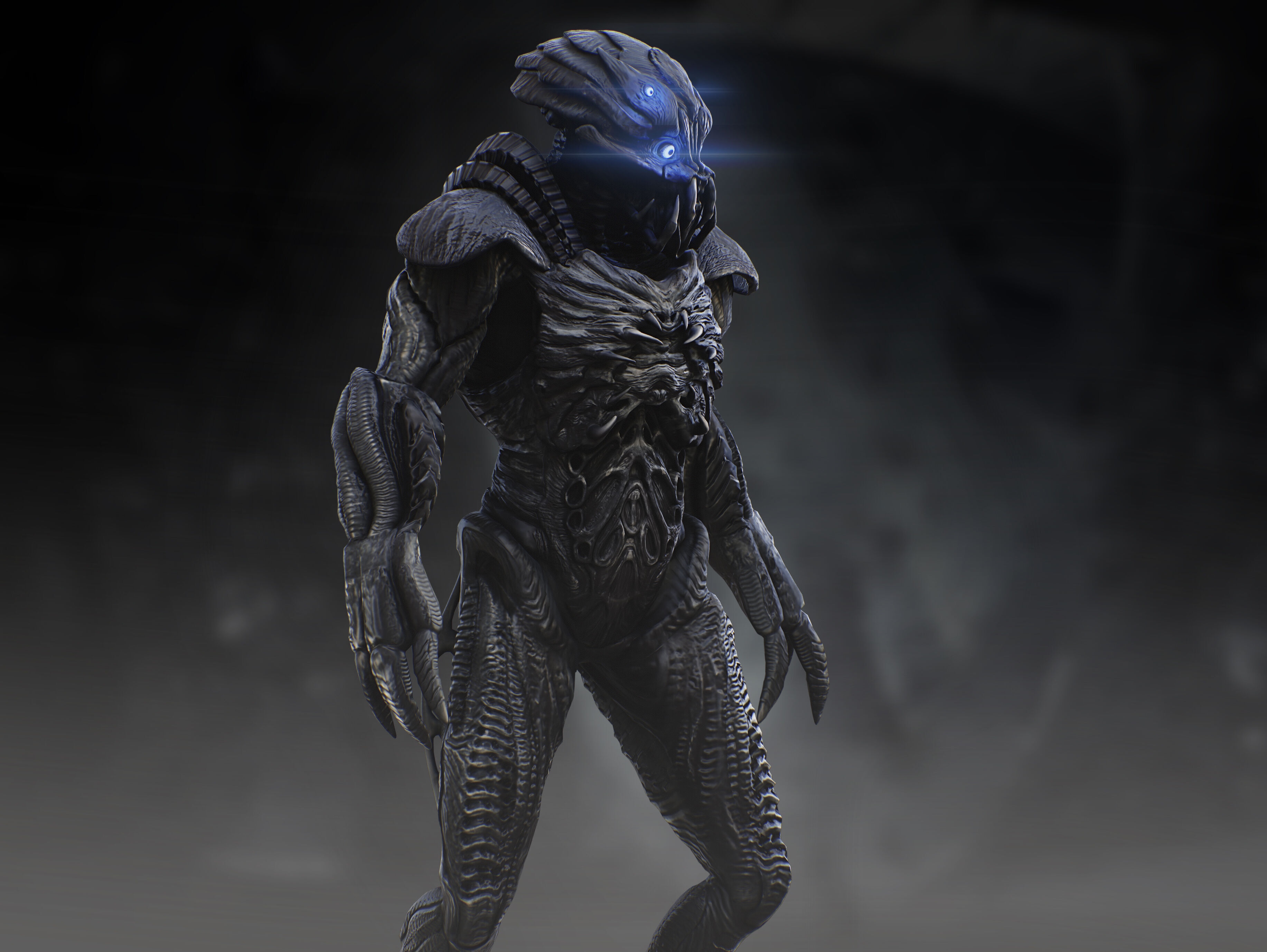 Alien Skyline Low-poly 3D model_3