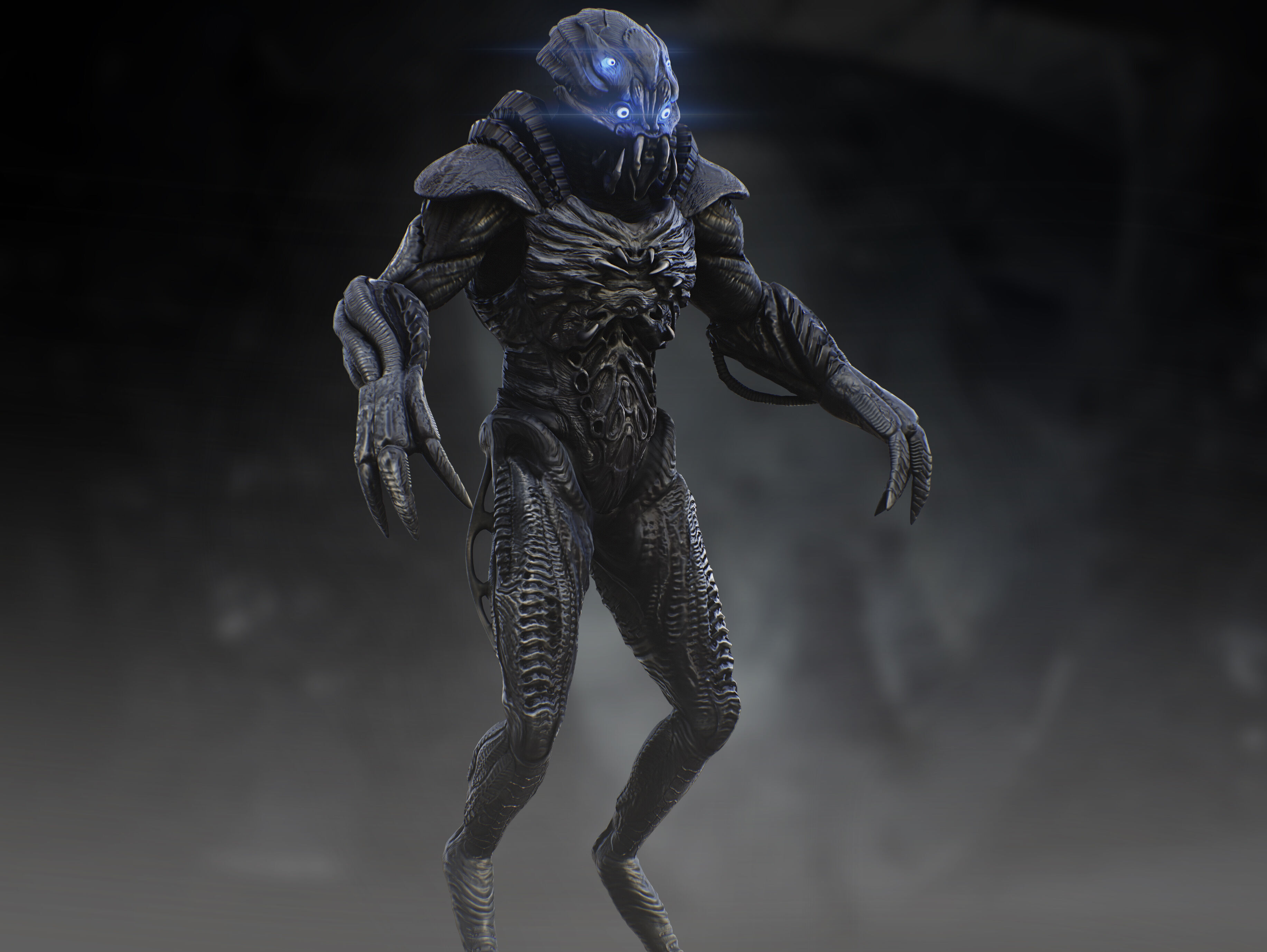 Alien Skyline Low-poly 3D model_7