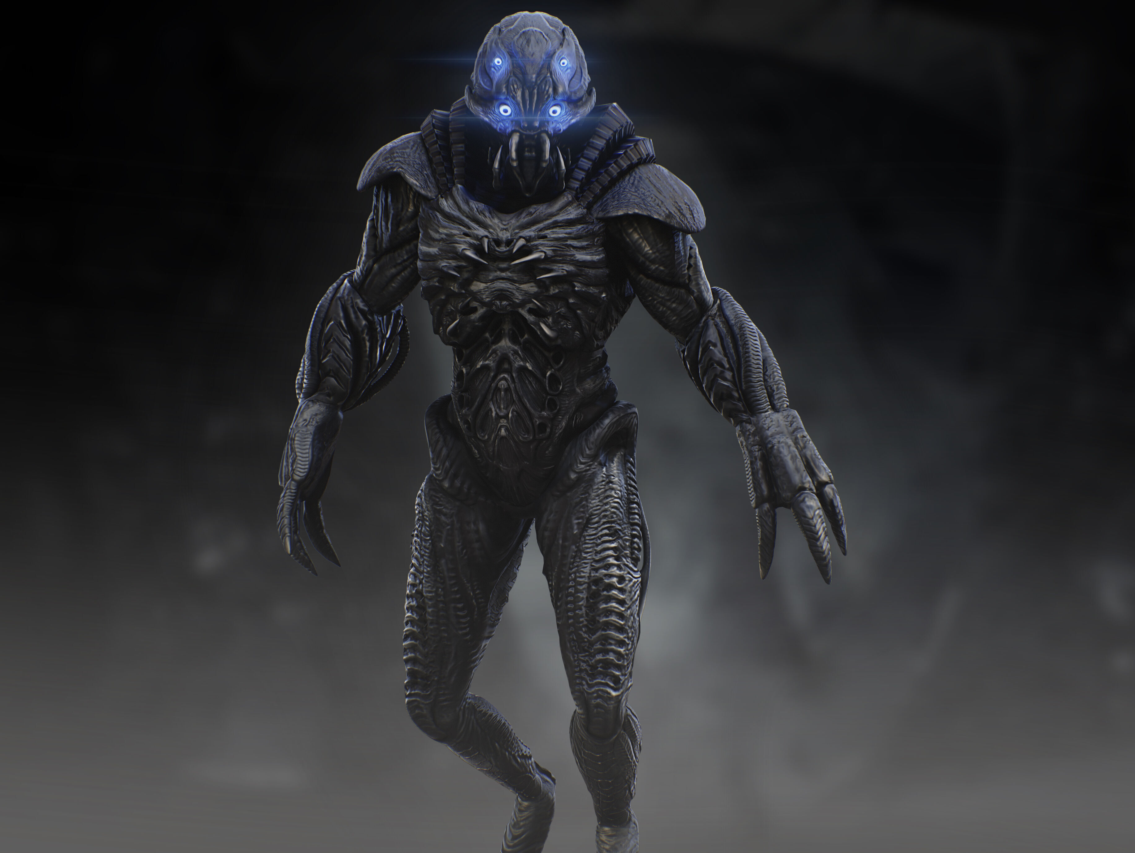 Alien Skyline Low-poly 3D model_2