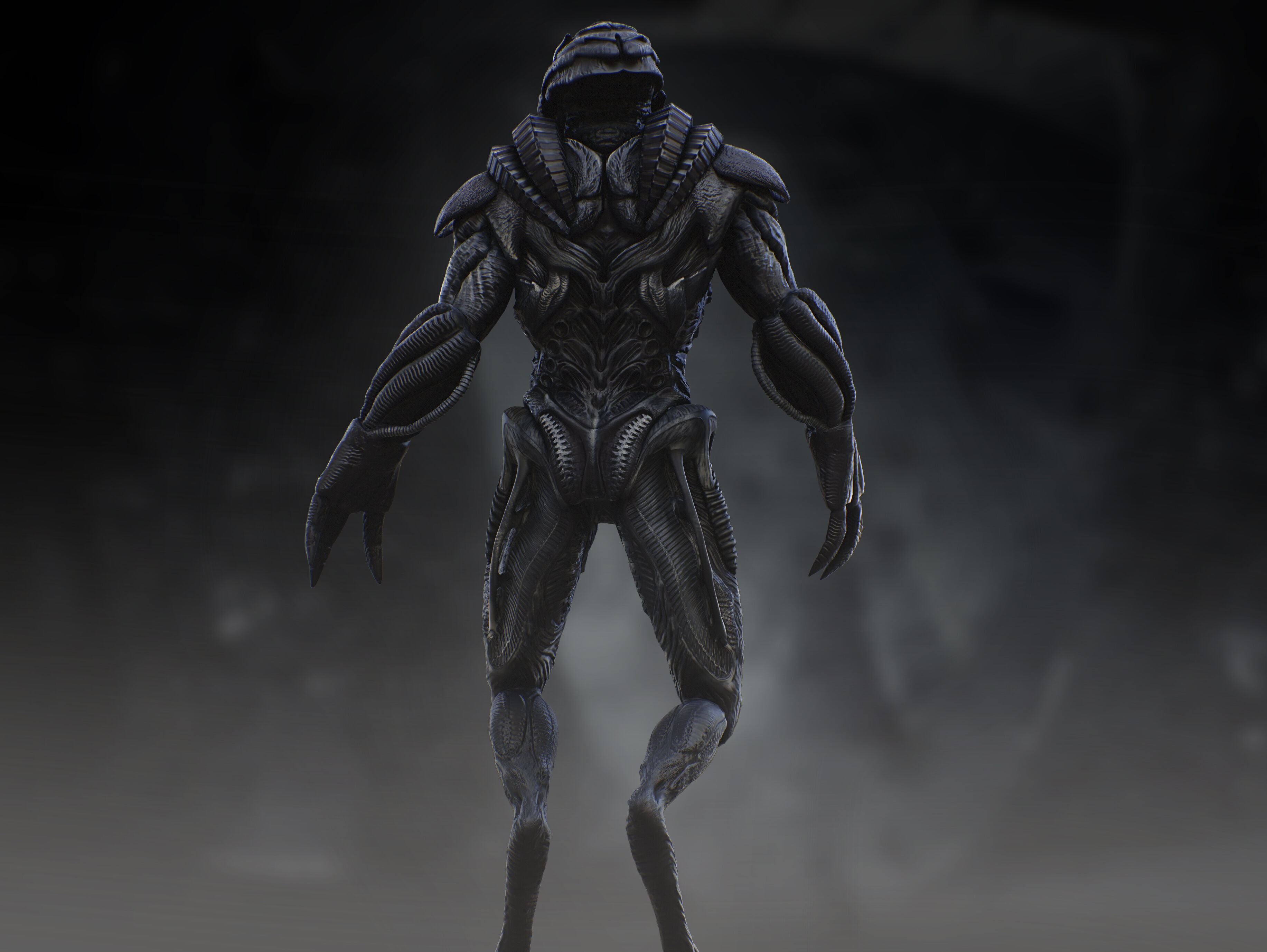 Alien Skyline Low-poly 3D model_4