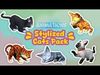 Stylized Cats Pack Low-poly 3D model_2