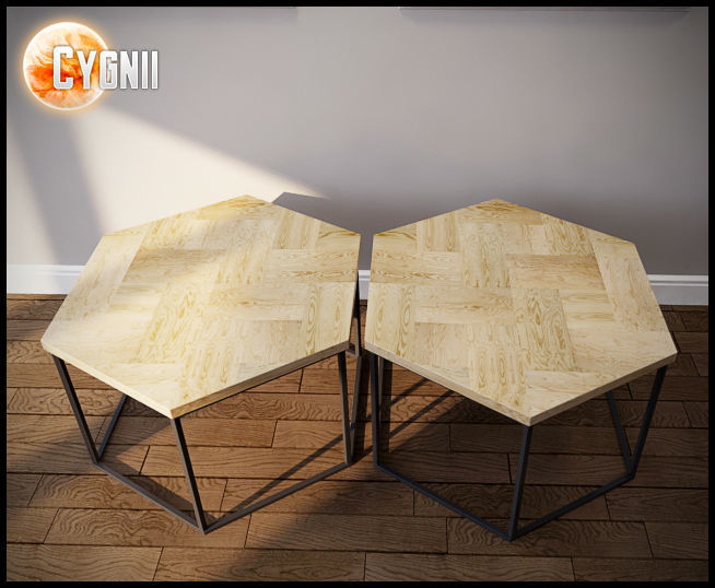 Thornhill Hexagon Coffee Table Low-poly 3D model_1