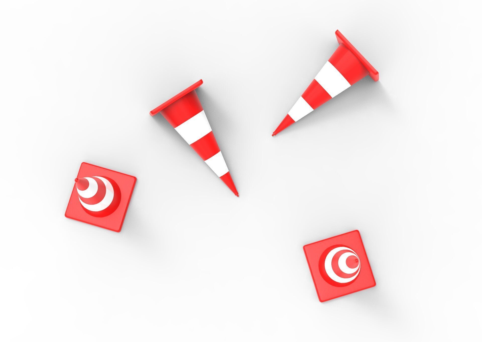 TRAFFIC CONE Low-poly 3D model_6