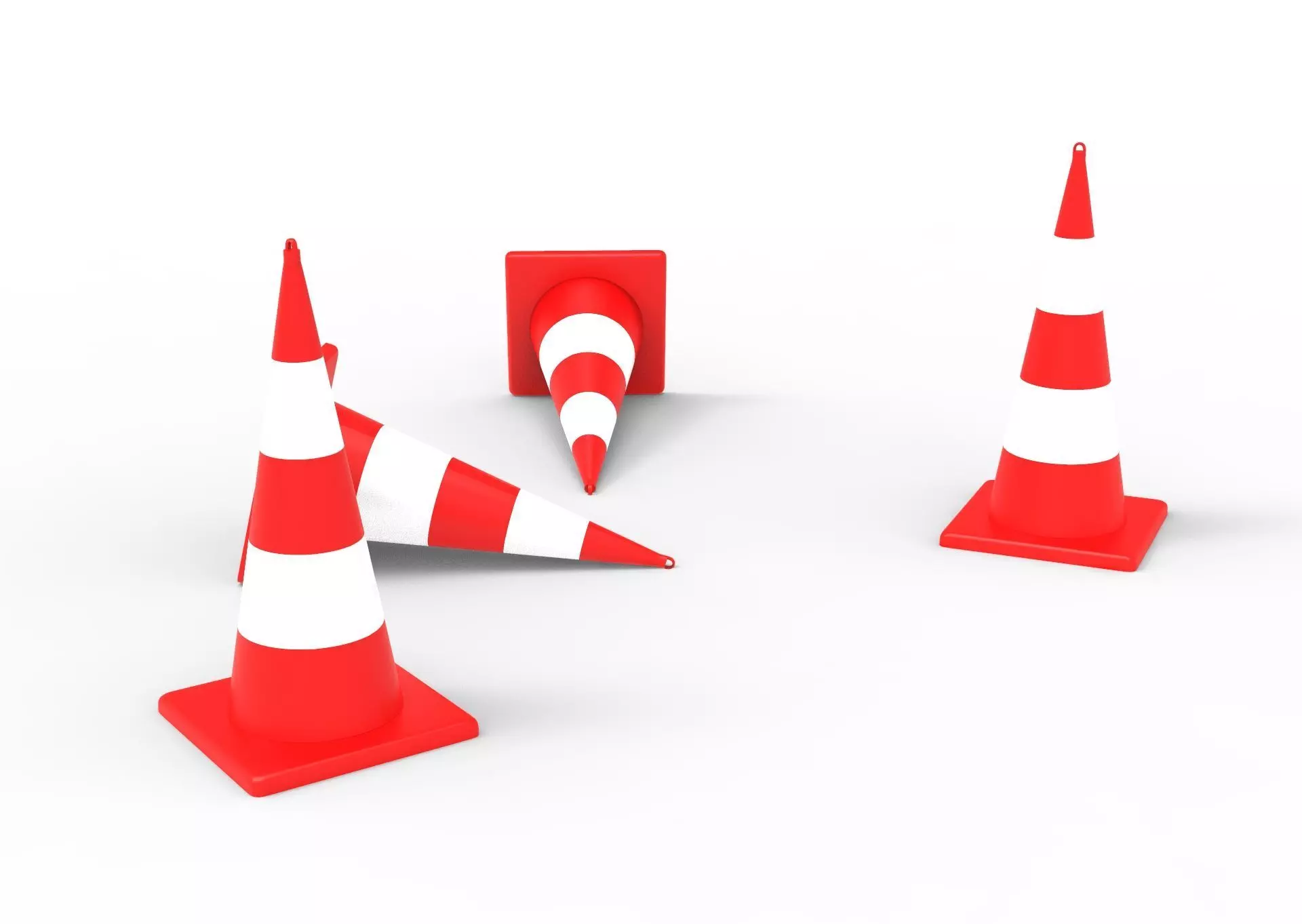 TRAFFIC CONE Low-poly 3D model_0