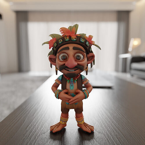 tribal fantasy RPG 3D print model
