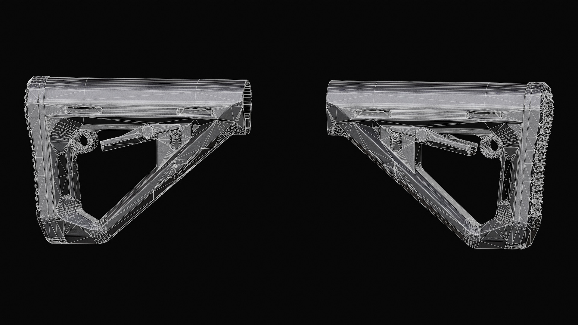 Magpul DT Carbine Stock Low-poly 3D model_14
