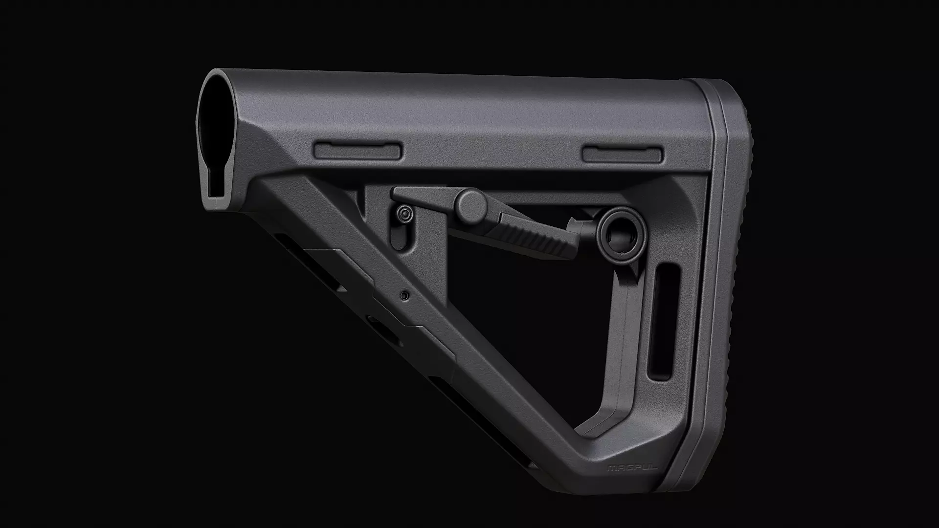 Magpul DT Carbine Stock Low-poly 3D model_0