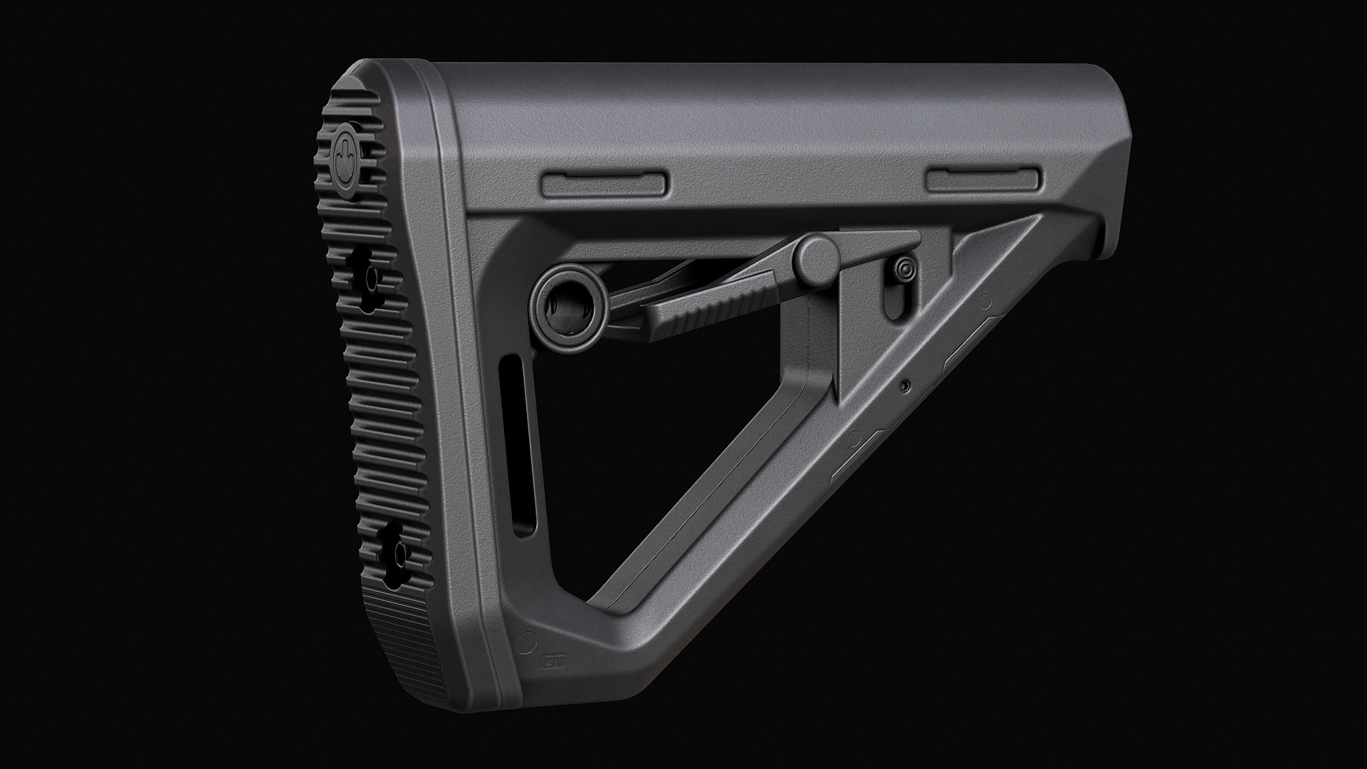 Magpul DT Carbine Stock Low-poly 3D model_2