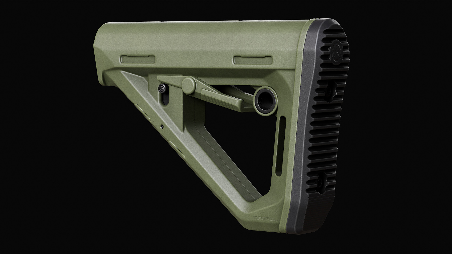 Magpul DT Carbine Stock Low-poly 3D model_9