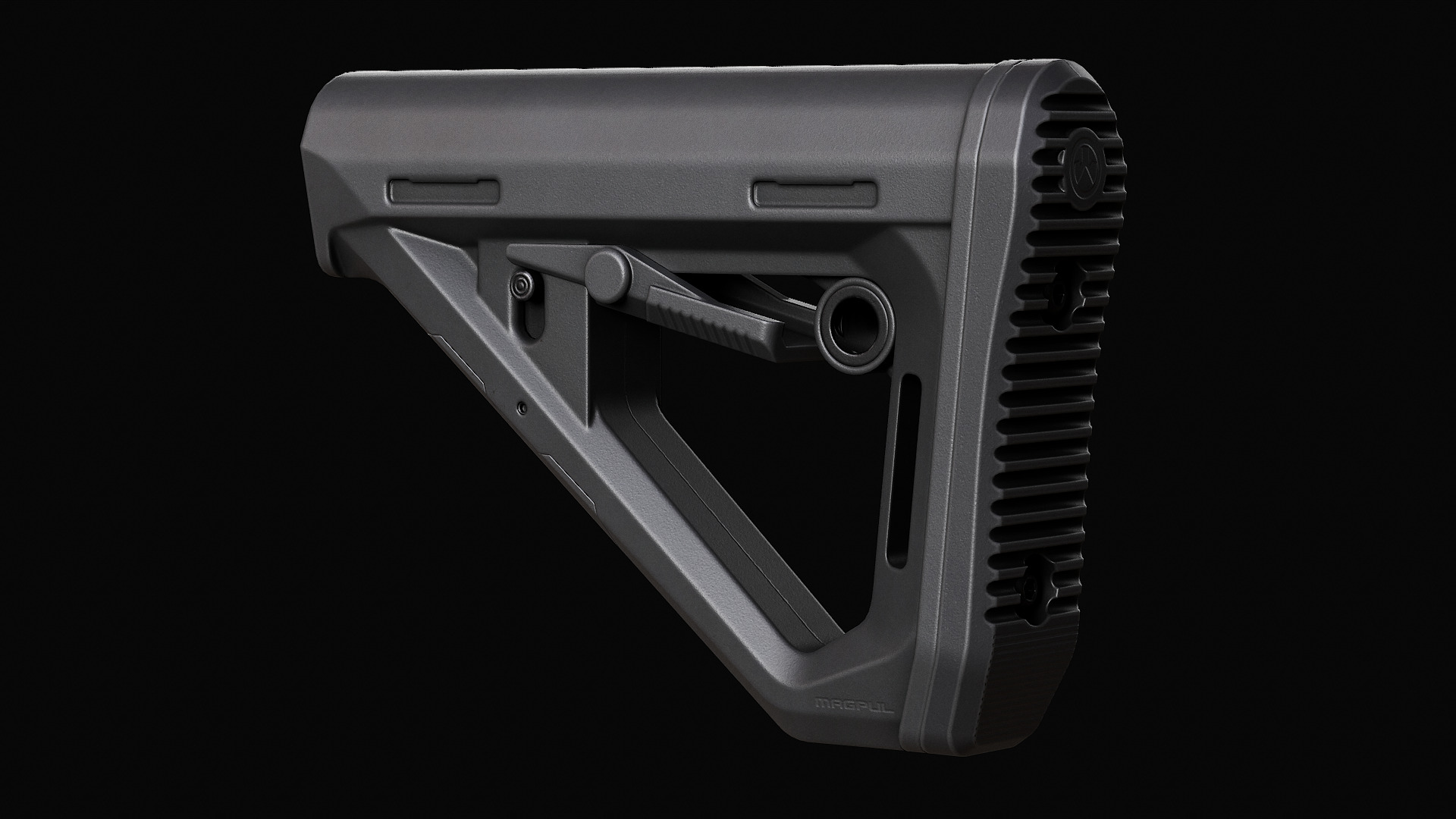Magpul DT Carbine Stock Low-poly 3D model_1