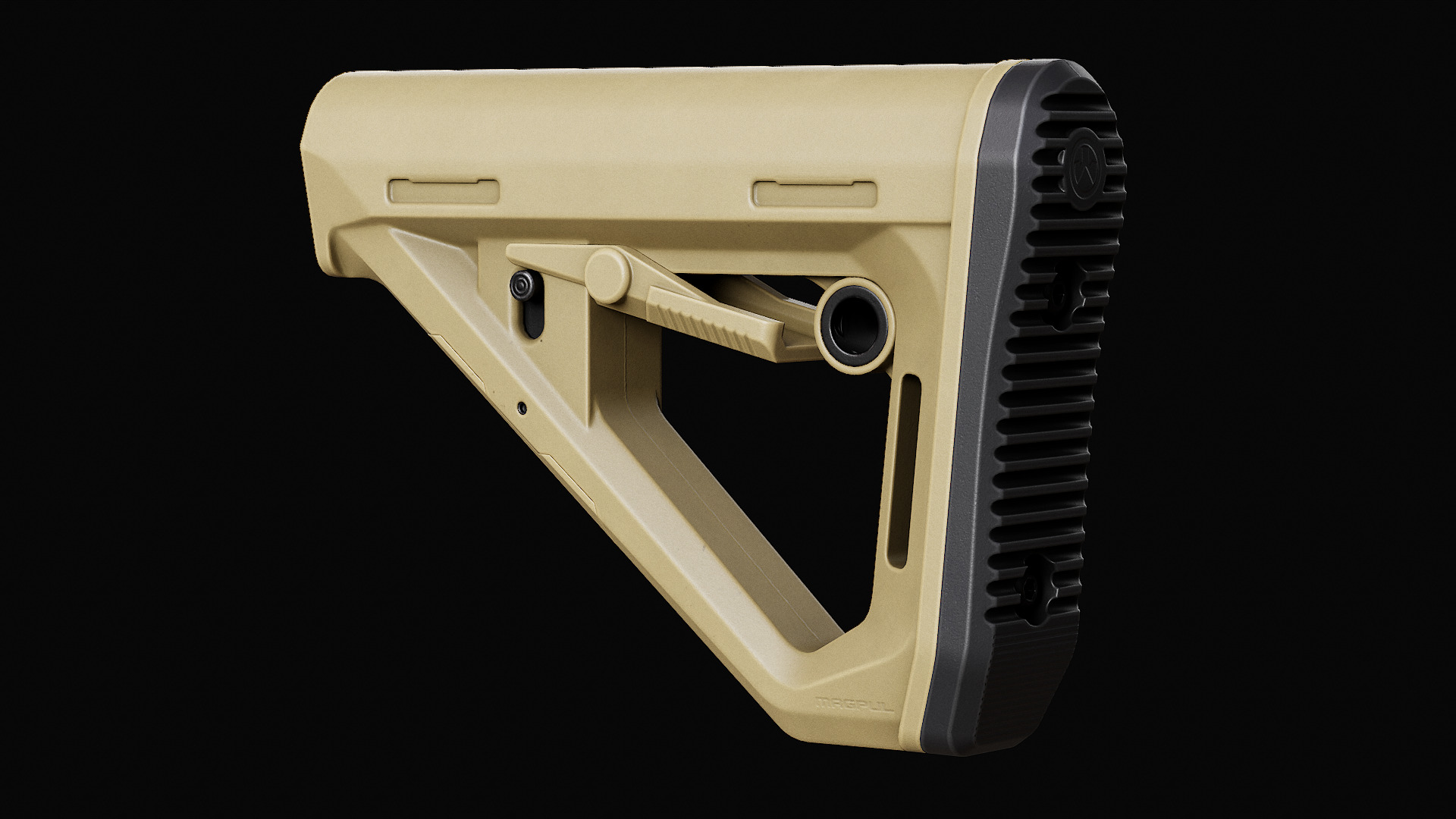Magpul DT Carbine Stock Low-poly 3D model_5