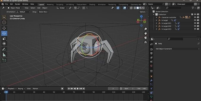 SpidereX Low-poly 3D model