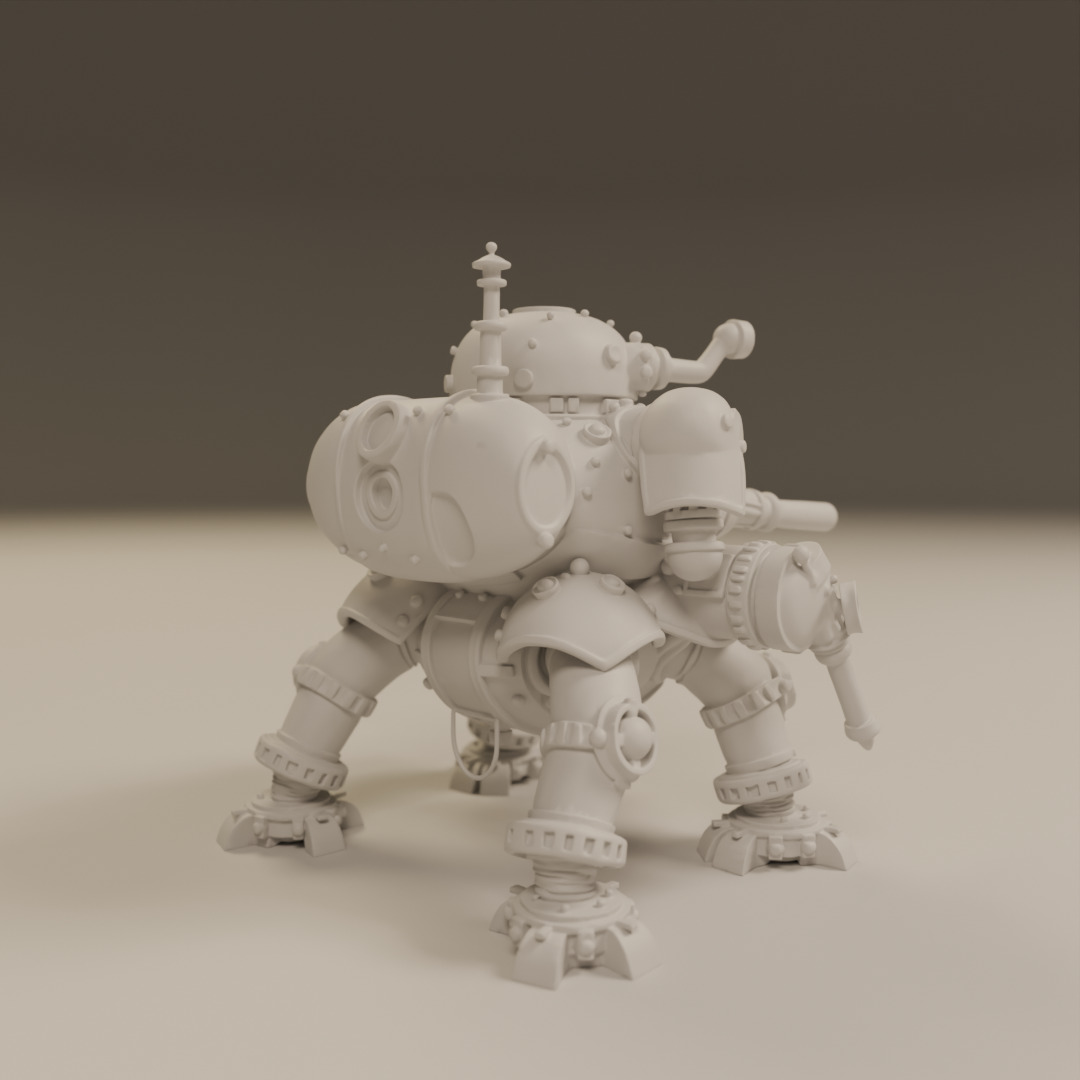 tank steampunk 3D print model_7