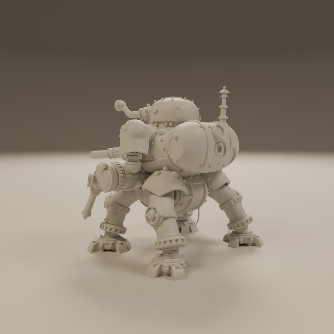 tank steampunk 3D print model_6