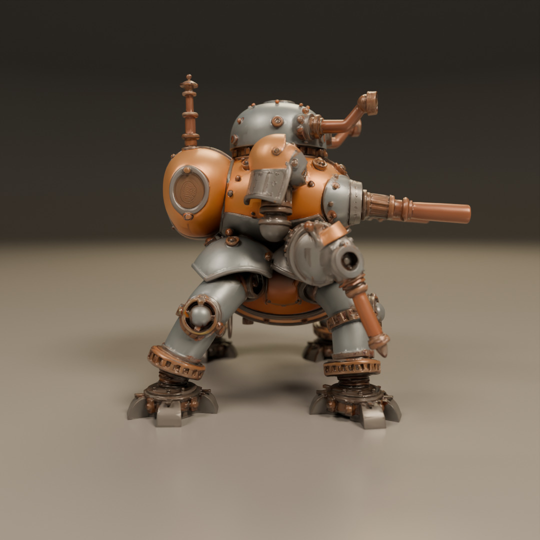 tank steampunk 3D print model_9