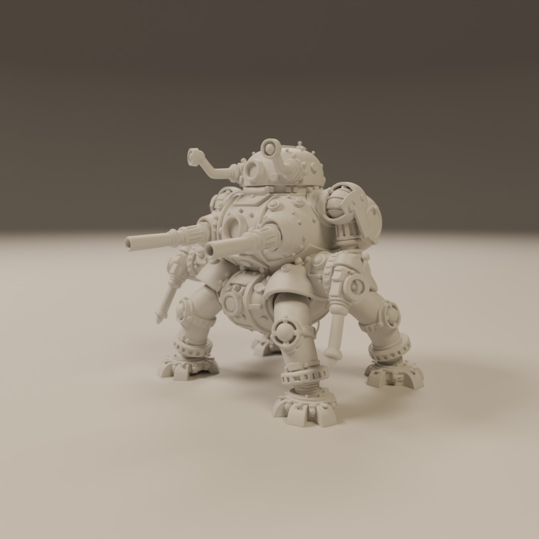 tank steampunk 3D print model_5
