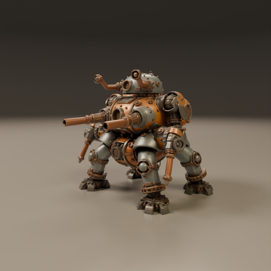 tank steampunk 3D print model_13