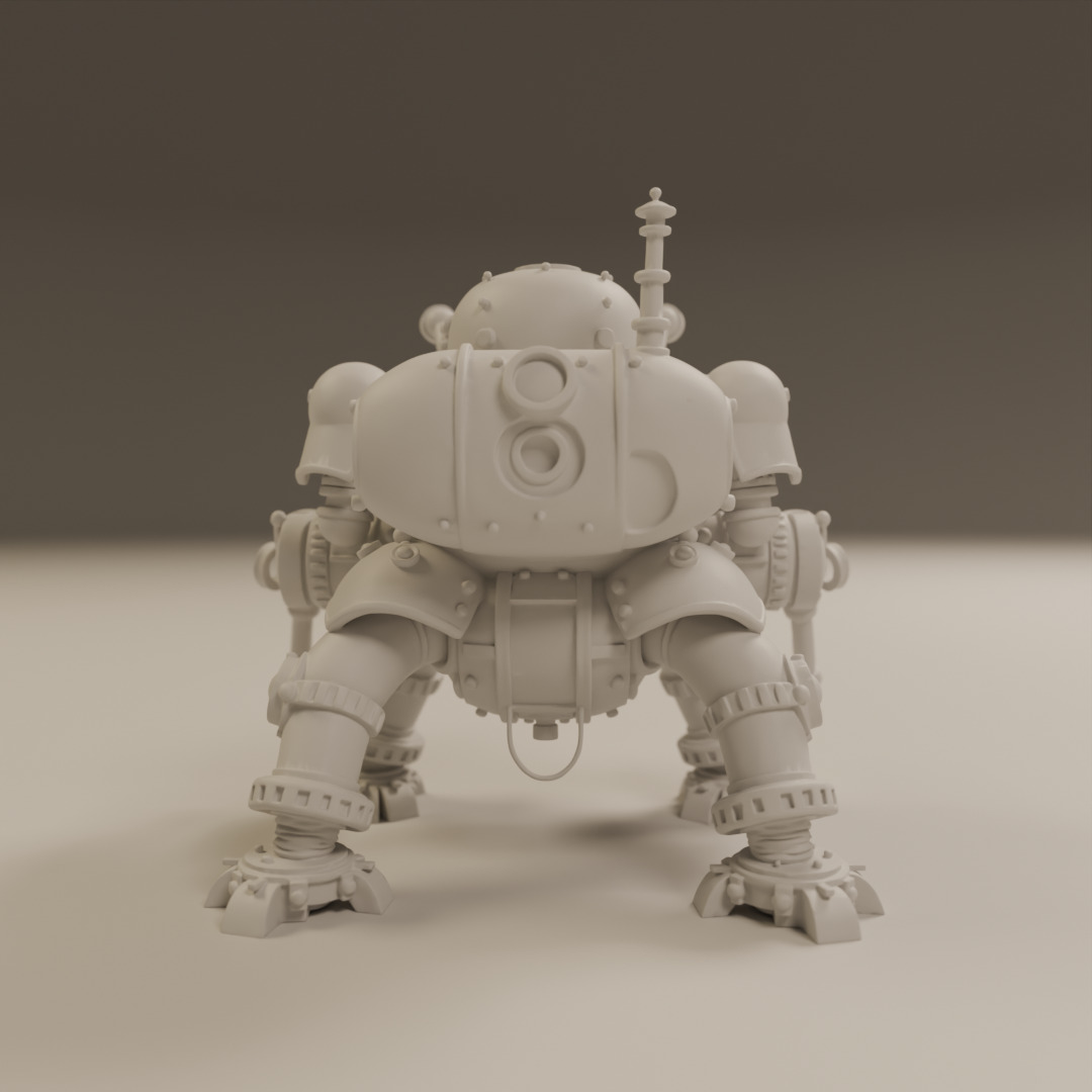tank steampunk 3D print model_3