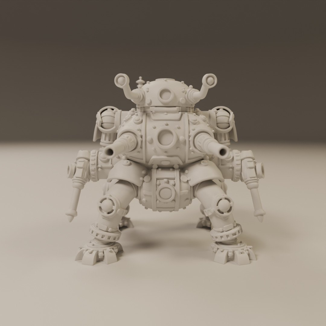 tank steampunk 3D print model_8