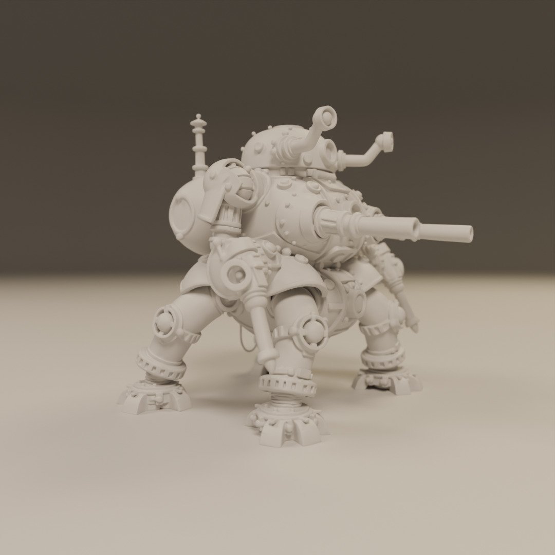 tank steampunk 3D print model_4