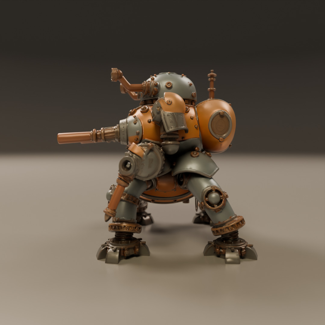 tank steampunk 3D print model_10
